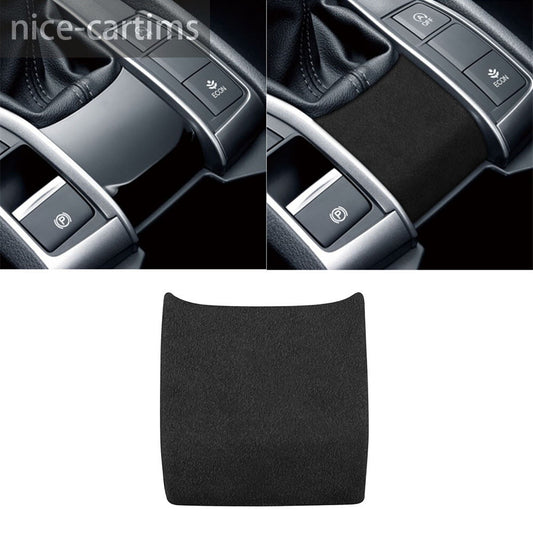 Suede Black Gray Console Gear Shift Lower Panel Cover for Honda for Civic 10th 16-21
