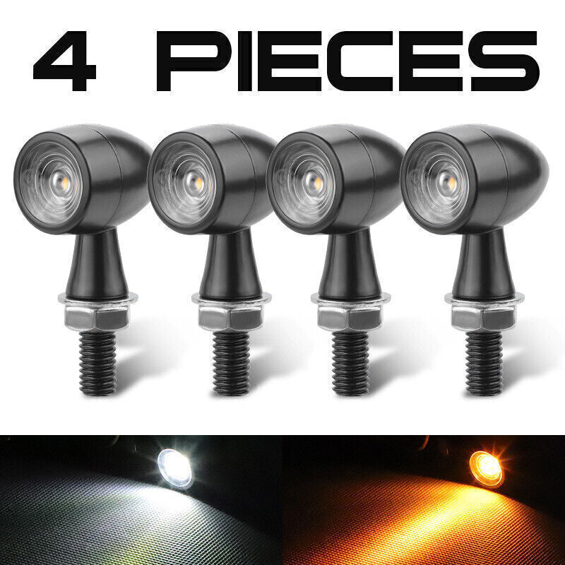 4X Motorcycle LED Bullet for Mini Turn Signals Running Light Blinker For Cafe Racer