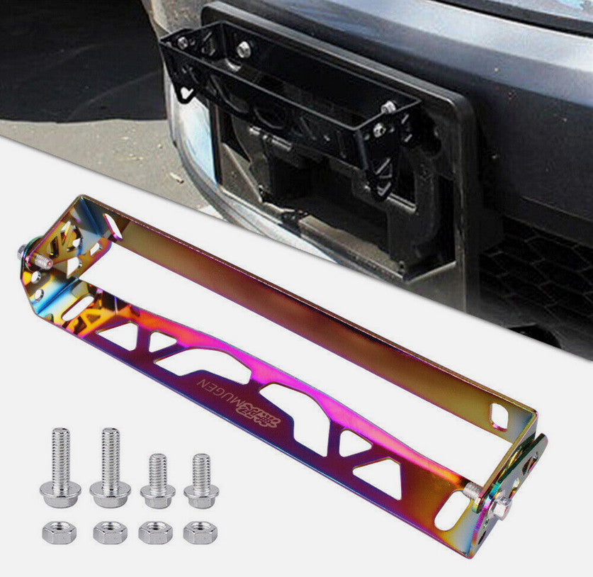 Car hood license plate frame cover label holder for Mazda silver