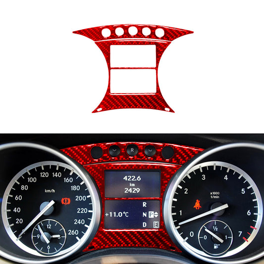 Red Carbon Fiber Speedometer Display Button Trim for Mercedes R-Class 2009-2012