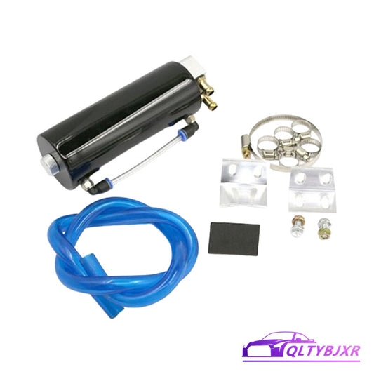 Oil Catch Tank Reservoir Breather Can Billet Aluminum High Capacity Engine Black
