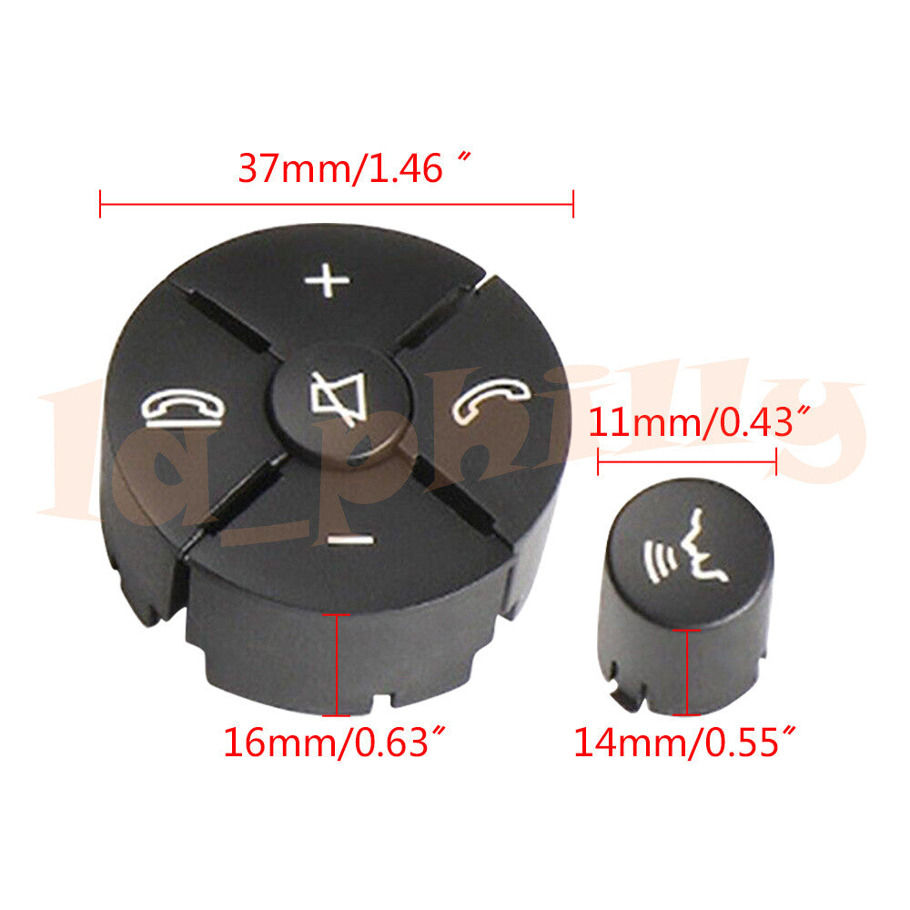 Black Steering Wheel Switch Buttons Kit For 2007-16 for Benz W204 W212 C/E/GLK-CLass