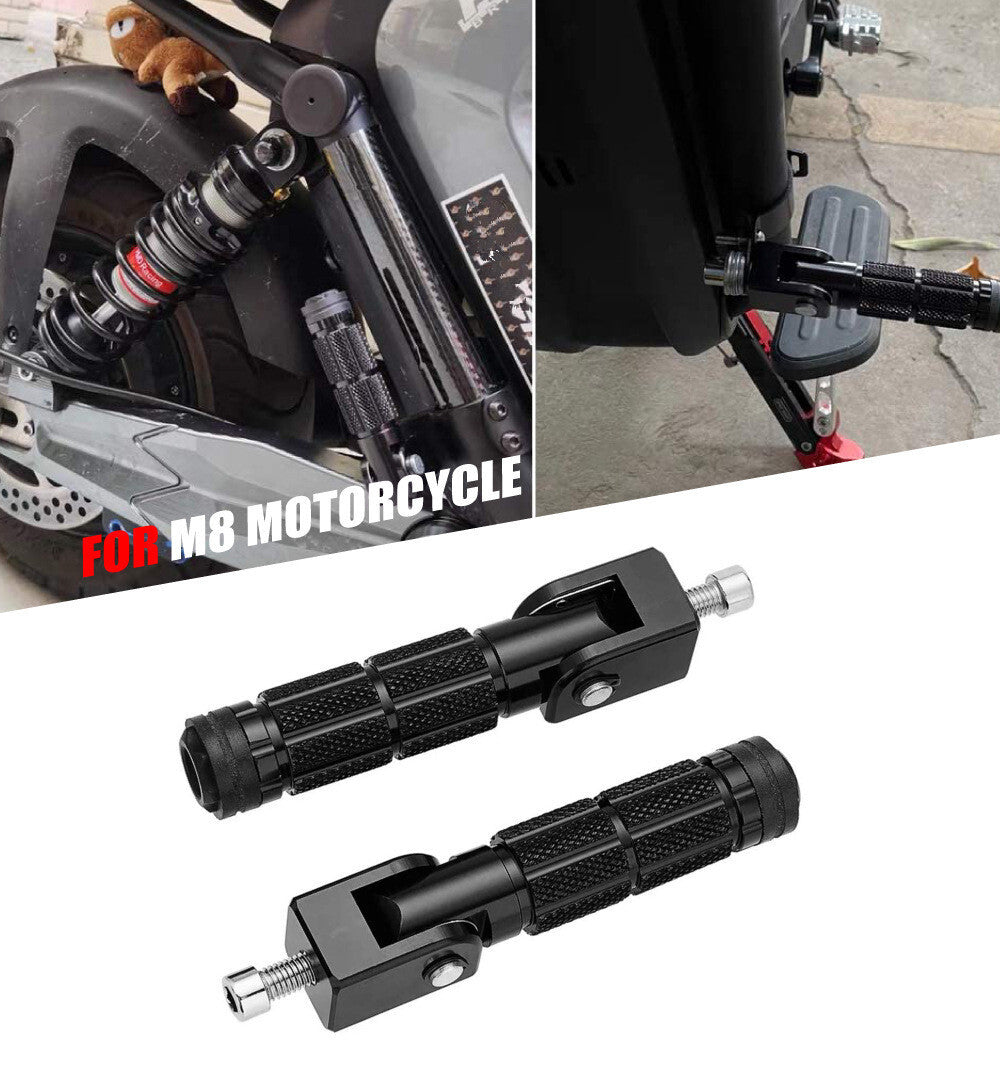 Foot Pegs Rearset Pedals Anti-Skid Foldable 2Pcs for Motorcycle Rear Passenger