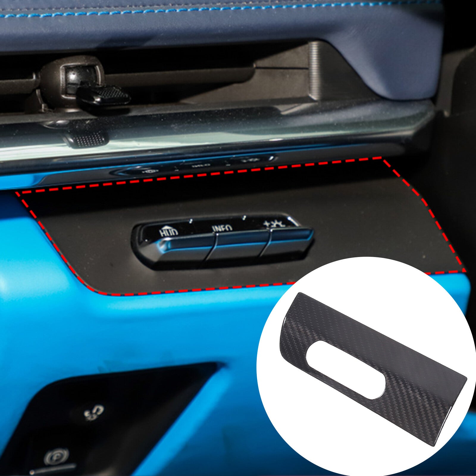 ABS oak wood grain air conditioning mode button trim frame for Ford Maverick 2022-2023