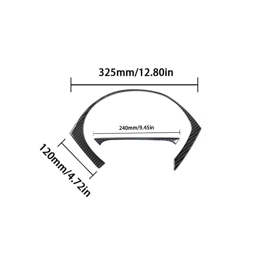 2Pcs Carbon Fiber Inner Speedometer Surround Cover Trim for BMW Z4 E89 2009-2016