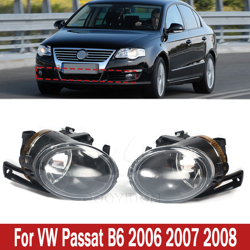 ?? 1Pair Car Front Bumper Driving Lamp Fog Lights for VW for Passat B6 2006-2008 ??