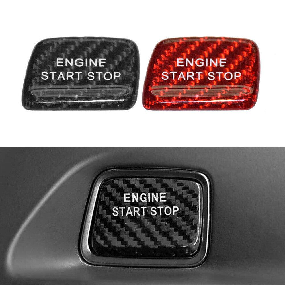 Interior engine start/stop button cover sticker for Chevrolet Camaro carbon fiber