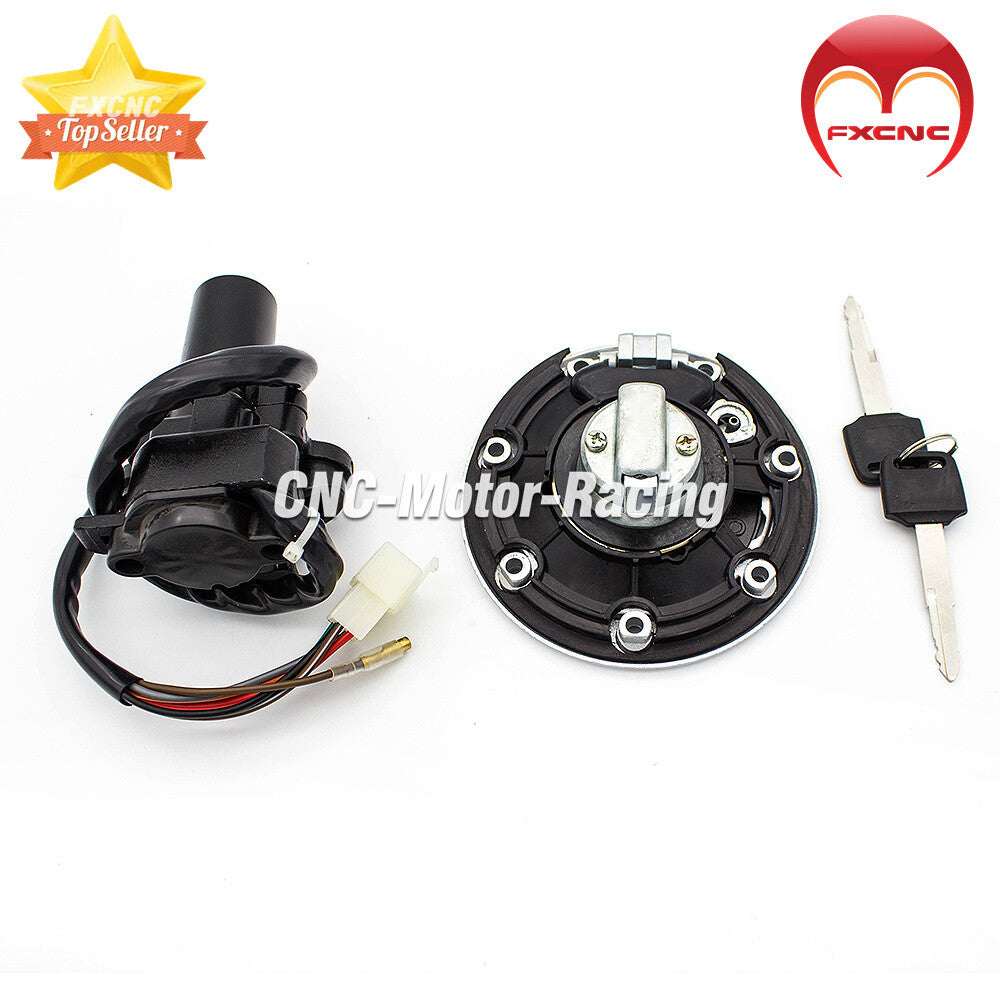 CNC fuel filler cap ignition switch for seat key set lock suitable for Kawasaki ZX7R ZX9R ZXR400