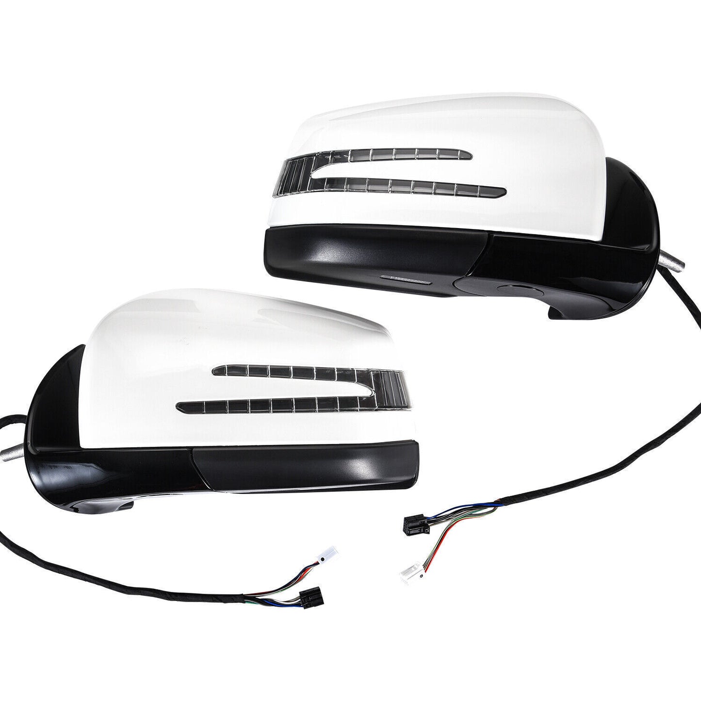 For 2005-2011 for Mercedes Benz M GL class ML63 ML350 White Side Door Mirror 2Pc