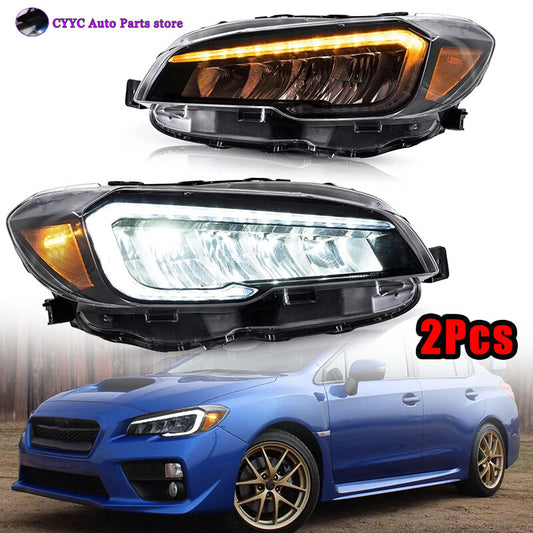 2Pcs For 2015-2021 for Subaru WRX STI LED Reflector Headlights W/Startup Animation