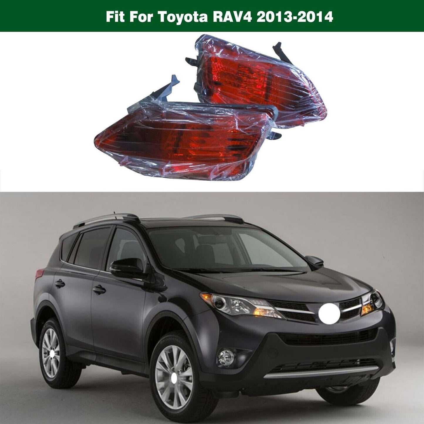 1Pair Red Rear Bumper Fog Lamp Tail Lights for TOYOTA RAV4 2013 2014-2015 1PCS