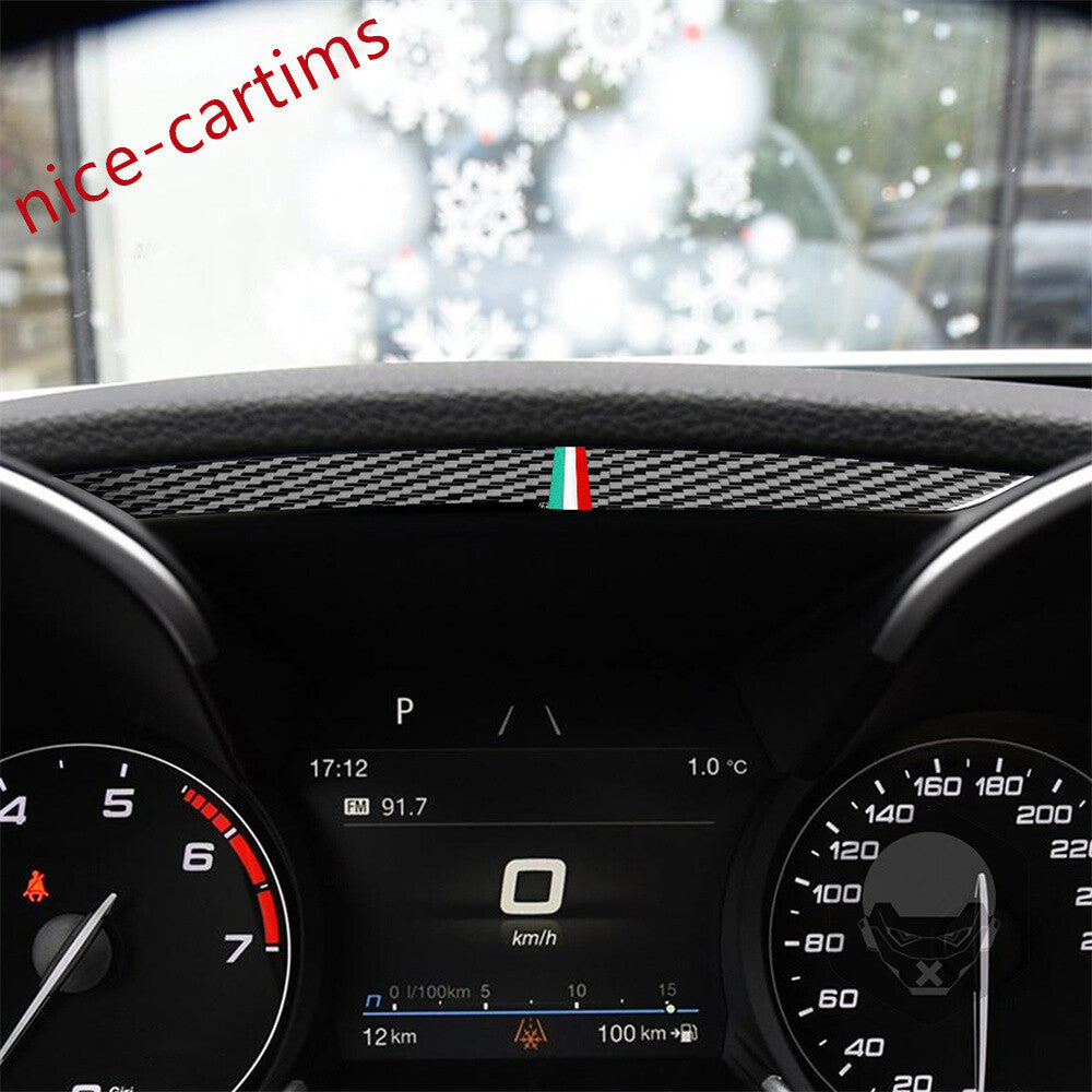 Carbon Fiber Car Dashboard Speedometer Panel Cover for Alfa Romeo Giulia 2017-21