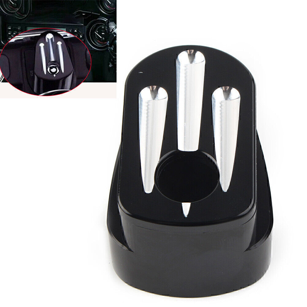 CNC Cut Billet Aluminum Black Ignition Switch Cover for Harley Street Road Glide