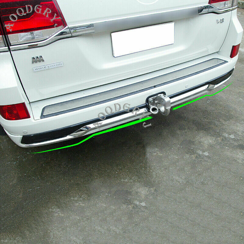 for Toyota for Land Cruiser 2016-21 Chrome Rear Bumper Lid Guard Molding Cover Trim