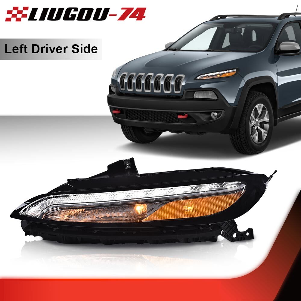 Suitable for 2014-2018 for Jeep Cherokee LED DRL parking lights, turn signals, and drive-side parking lights in the USA.