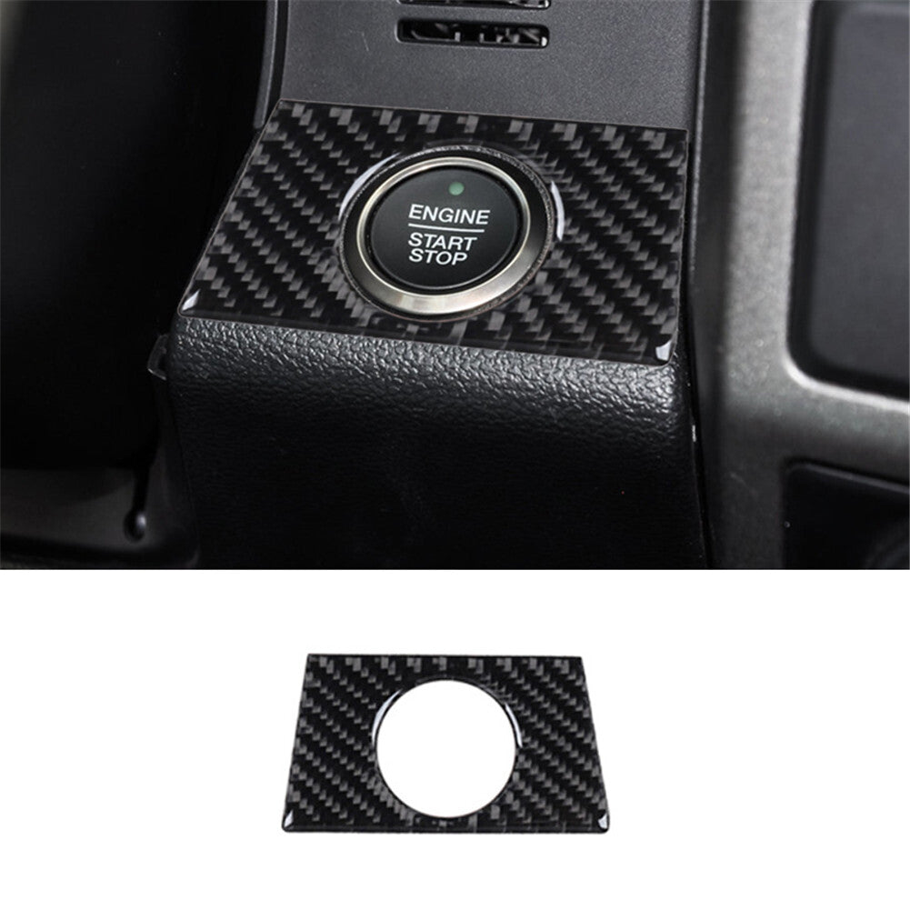Carbon Fiber Interior Start Stop Button Cover Trim for Ford F-150 2015-2020