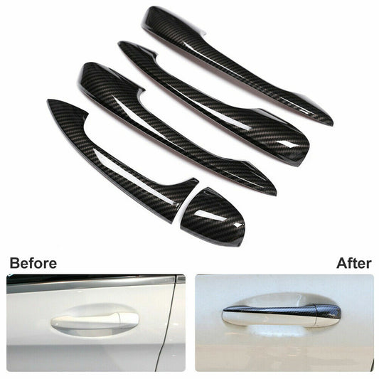 Carbon Fiber Handle Bowl Cover Trim Fit for Mercedes Benz C Class GLC W205