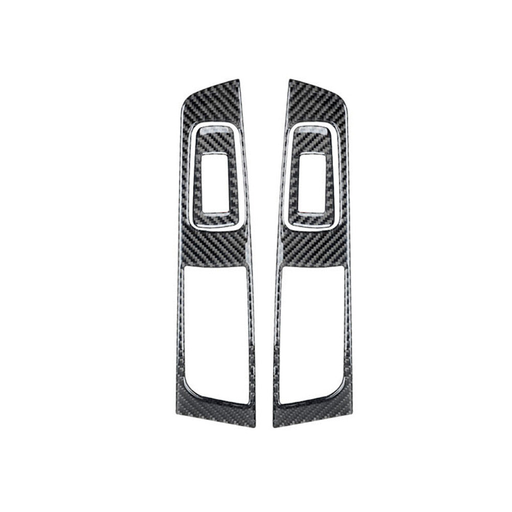 4Pcs Carbon Fiber Rear Window Control Cover Trim for Subaru Forester 2009-2013