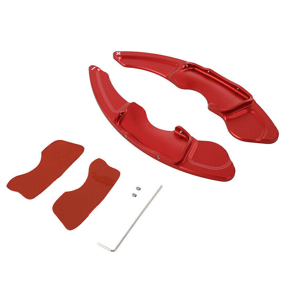 2X Car Steering Wheel Shift Paddle Shifter Extension Trim Fit for Lexus RC NX IS Red