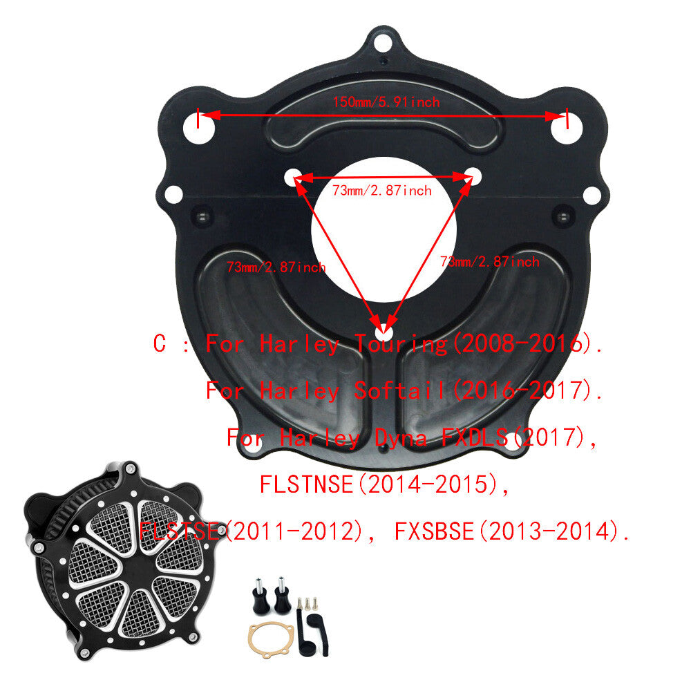 Motorcycle Air Cleaner Intake Filter for Harley Dyna Road King Electra Glide
