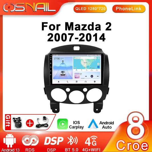 Android Auto Car Radio for MAZDA 2 Mazda2 Video Player GPS Navi Stereo GPS Navi