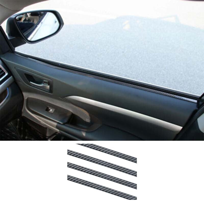 Carbon Fiber Inner Windows Sill Molding Strip Trim for Toyota Highlander 14-2019