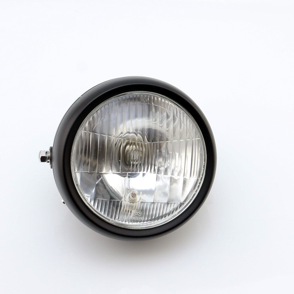 Motorcycle GN125 Headlight 12V Metal Retro Halogen Front Light Cafe Racer Bobber