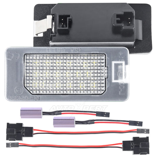 2x LED License Number Plate Lights for VW for Golf Polo Touareg for Tiguan Touran Sharan