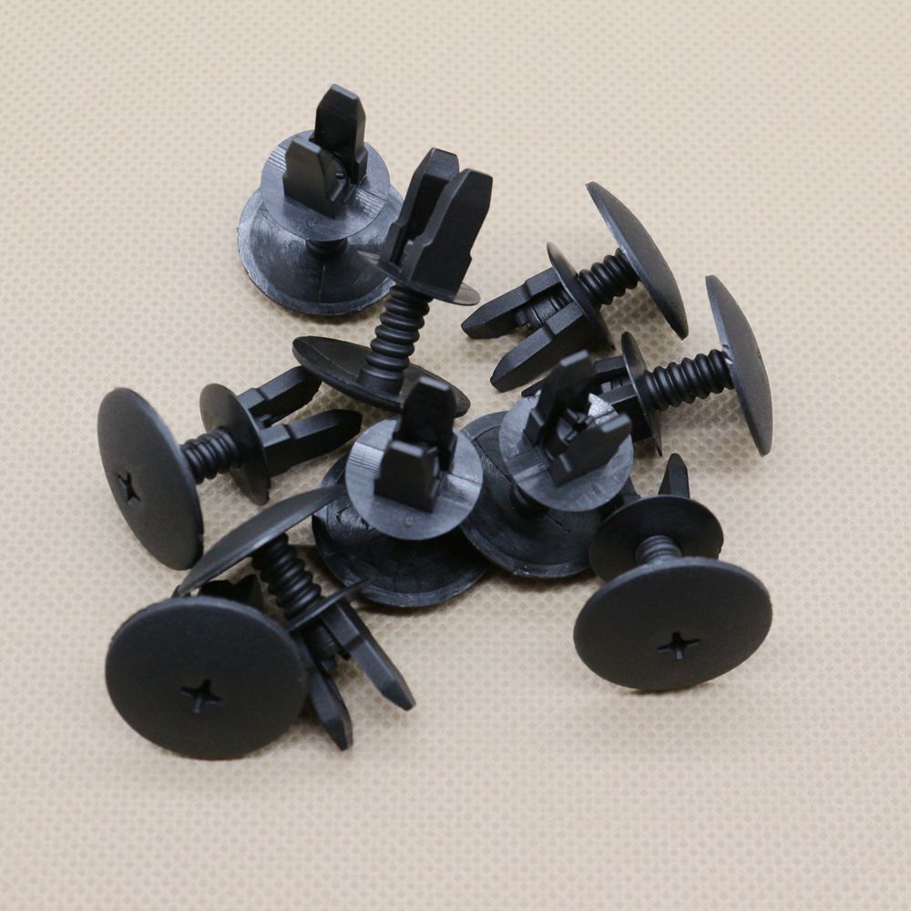 10Pcs Rain Tray Trim Nylon Rivet Fastener Clip for VW for GOLF MK3 VR6 GTI