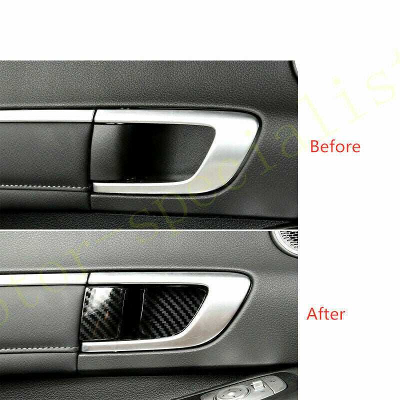 for Hyundai Sonata DN8 2020-2021 Carbon Fiber Inner Door Handle Bowl Cup Cover