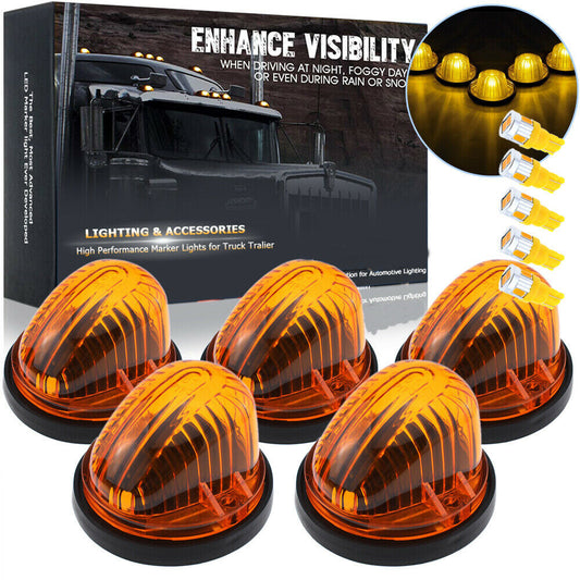 For 73-87 for Chevy for GMC C/K Amber Cab Front Light Covers + Base Housing