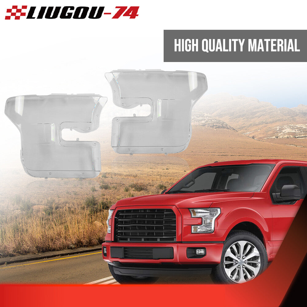 Suitable for 2015-2017 for Ford F-150 headlight lens transparent protective case LH+RH side