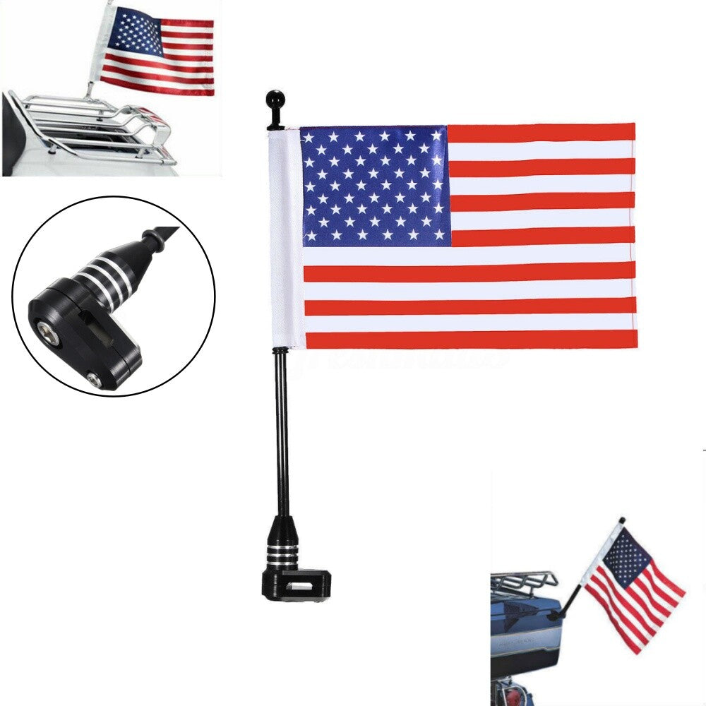 Universal Motorcycle American Flag pole Rear Luggage Rack Mount for Honda