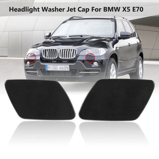 2pcs L + R Head Lamp Washer Nozzle Covers For 07 08-13 for BMW X5 E70 51657199141