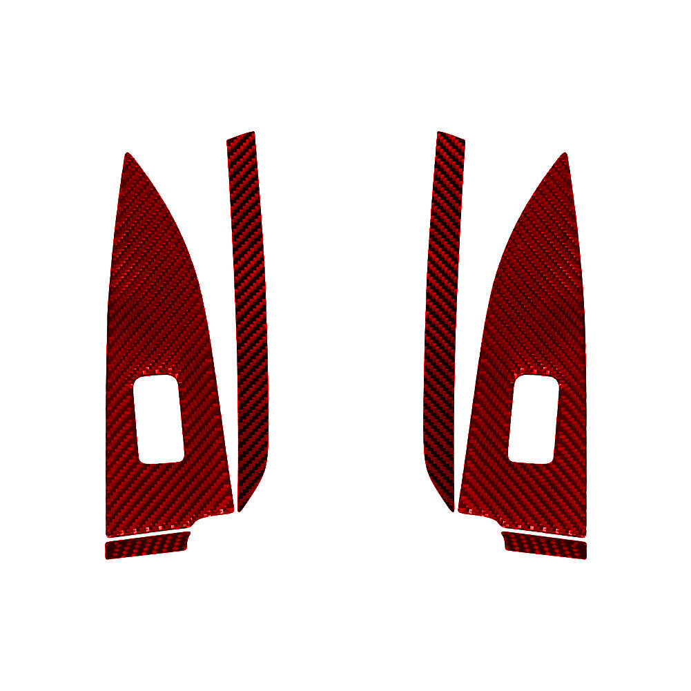 Red Carbon Fiber Rear Window Control Cover for Subaru Legacy Outback 2010-2014