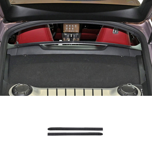 2x carbon fiber interior rear for seat strip trim for Porsche 718 2016-2022