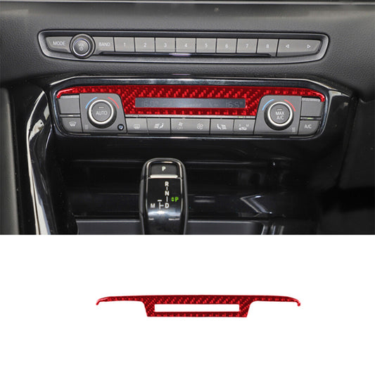 Red Carbon Fiber Above Climate Control Cover Trim for Toyota Supra A90 2019-2022