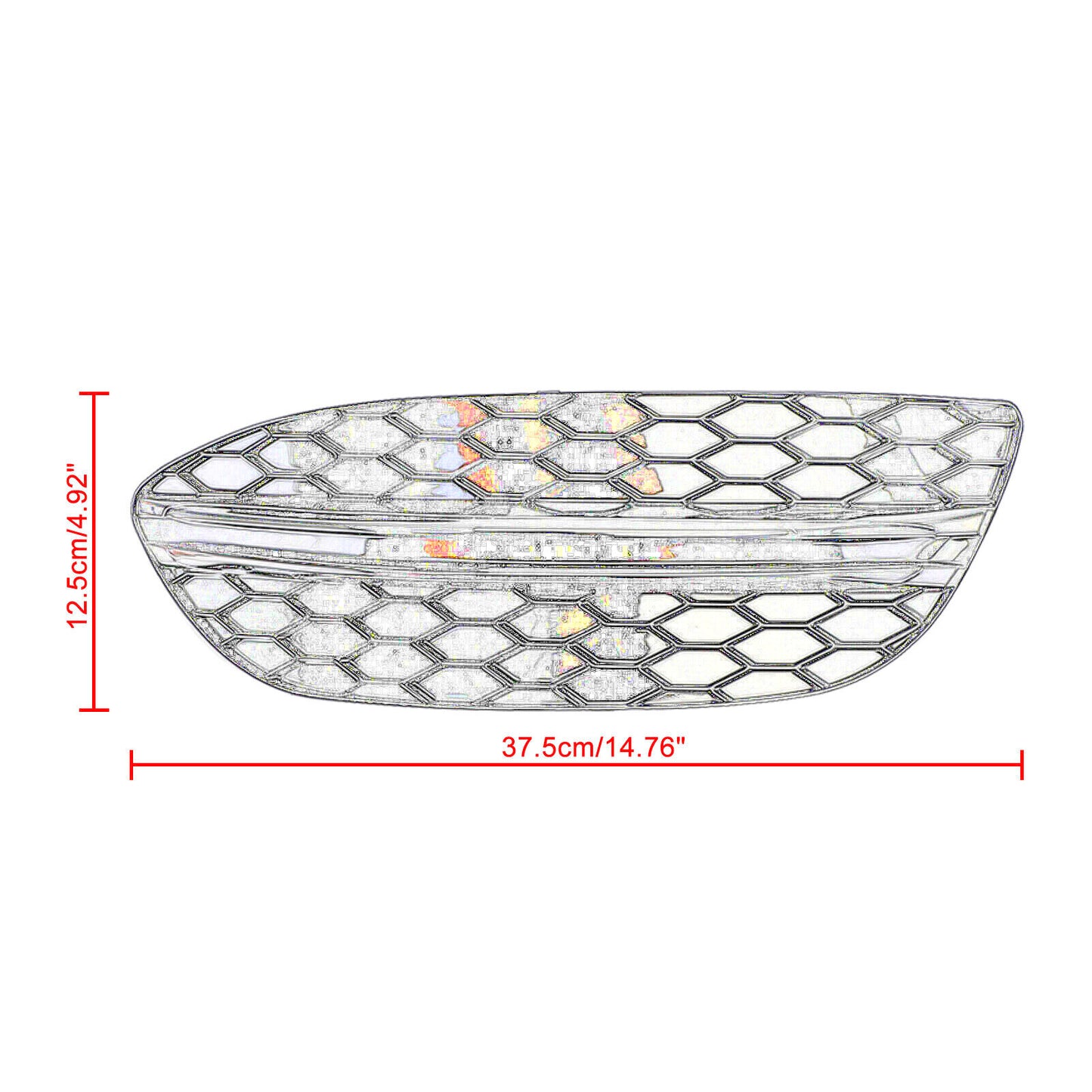 A pair of front bumper fog light ventilator grille covers for the for Mercedes-Benz W205 (2015-18)