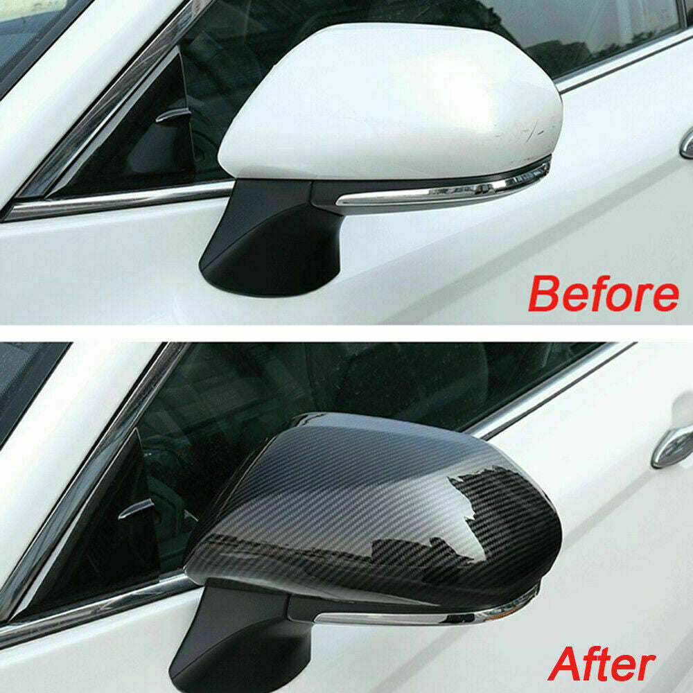2for TOYOTA for CAMRY 2018-2023 Carbon Fiber Side Door Rearview Mirror Cover Trims