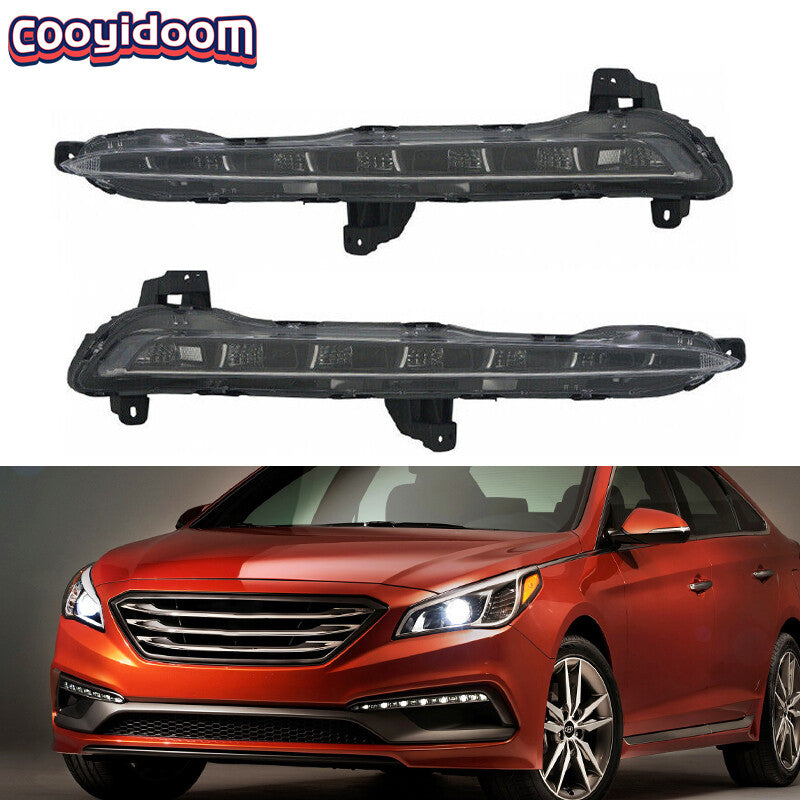 Pair LED Fog Light Daytime running light for Hyundai Sonata 2015-2017