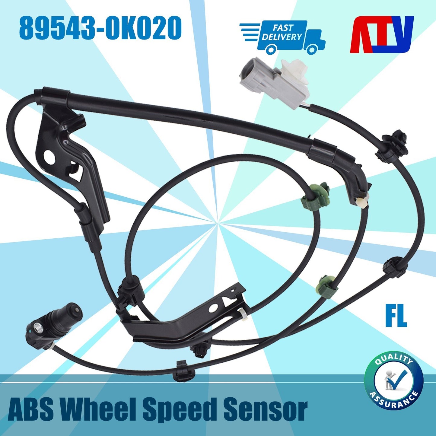 For 04-12 for Toyota Hilux Vigo New Front Left ABS Wheel Speed Sensor 89543-0K020