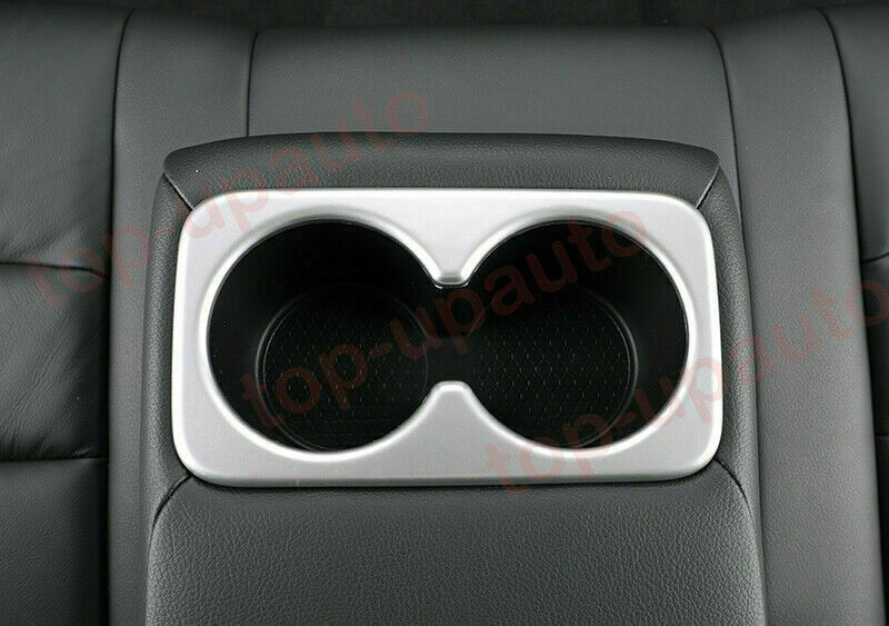 for Nissan Rogue 2021-2022 ABS Silver Rear Cup Holder Panel Frame Trim Cover