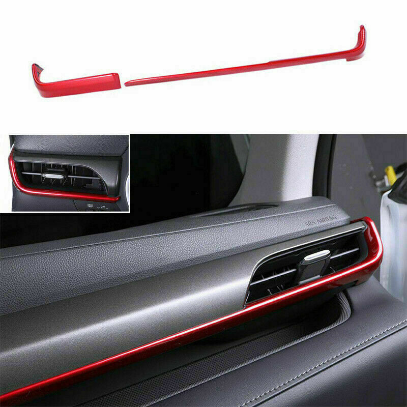 for Toyota Highlander 2020-2023 Red Central Console Air Outlet Trim Strips Cover