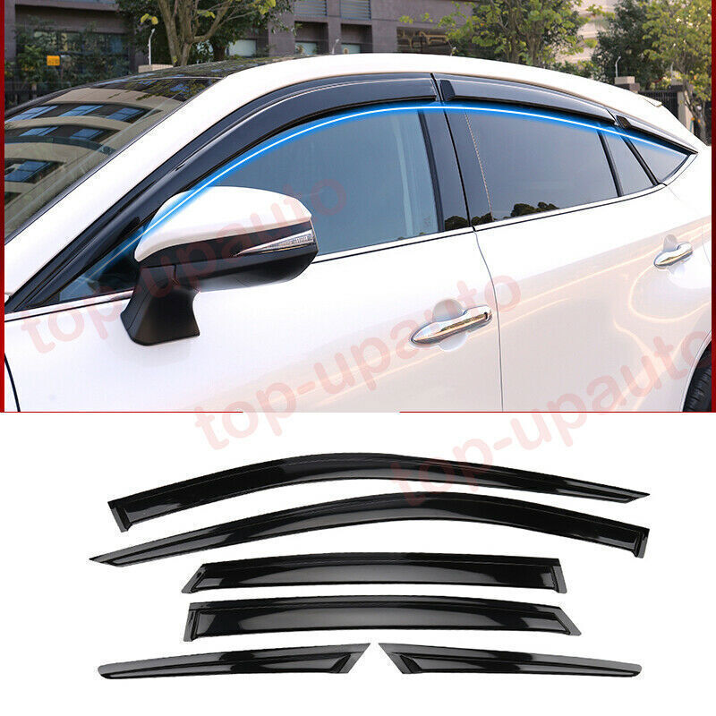 for Toyota Venza 2021-23 Black Window Vent Visor Sun Rain Deflector Guard Cover
