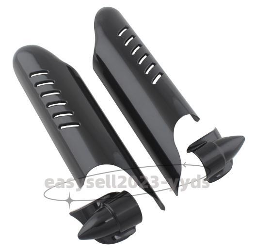 Fork Lower Leg Deflectors Shield Cover Black for Harley Touring FLHT 2000-2013