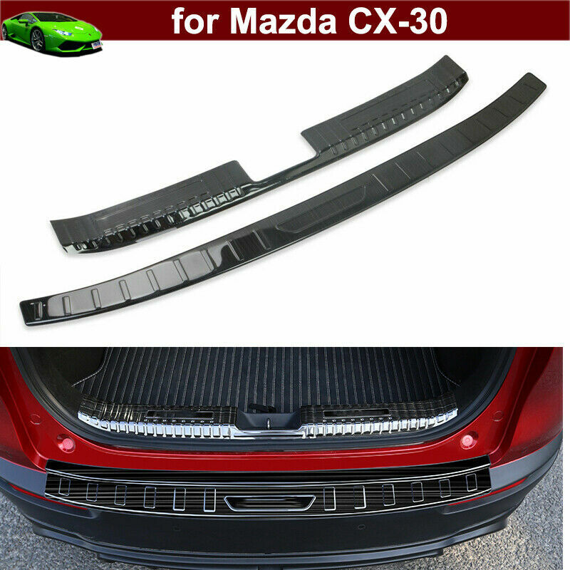 Rear Door Plate for Mazda CX-30 CX30 2020-2022 Bumper Cover Bar Sill Scuff 2Pcs