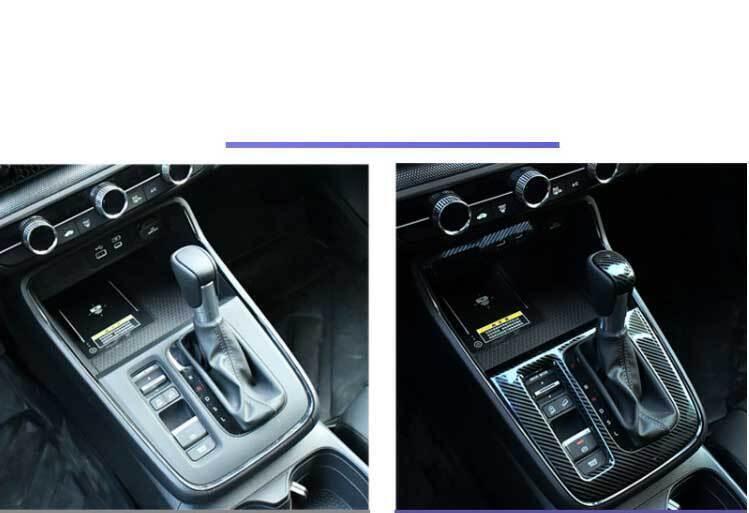 for Honda CR-V 2023-2024 Carbon fiber Steel Center Console Gear Shift Panel 3pcs