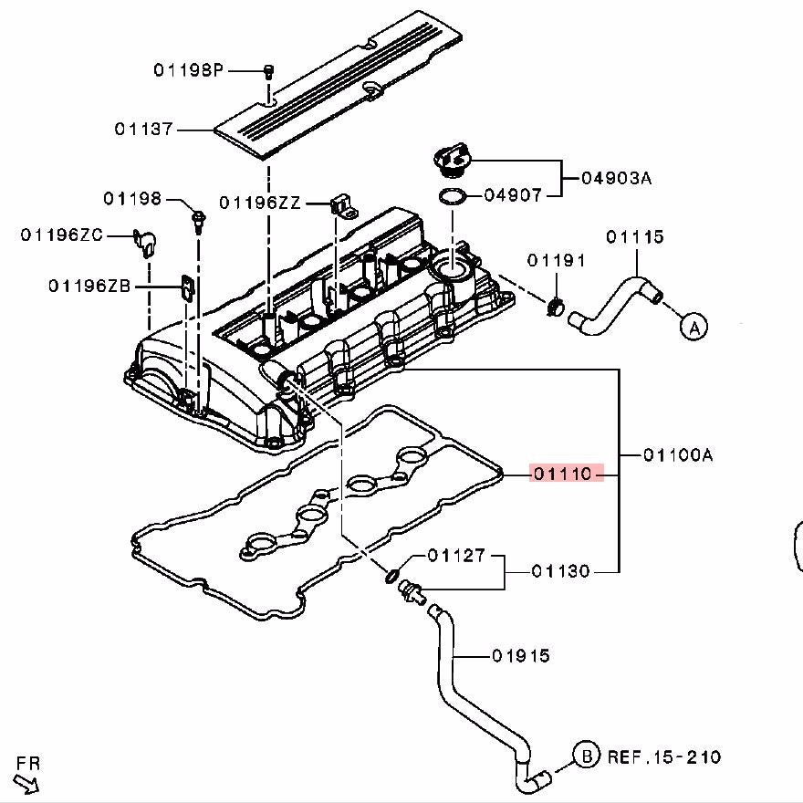 Valve Cover Gasket for Mitsubishi Lancer Outlander Sport ASX 4B1 1035A583