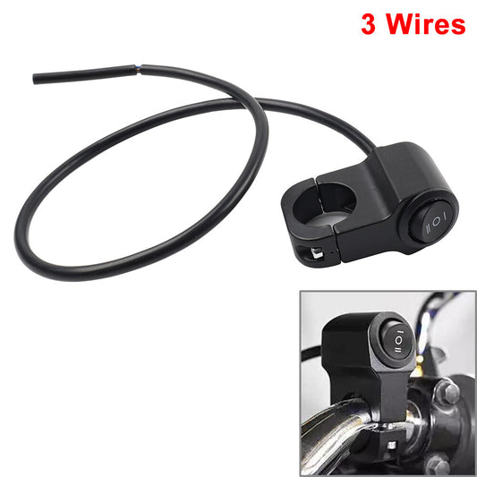 Black Motor Handlebar 7/8 On Off Switch ATV Headlight Fog Spot Light Waterproof