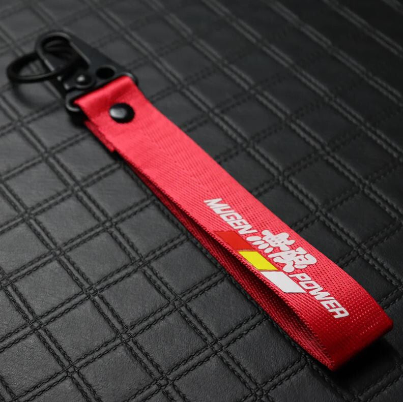 Car keychain metal key ring badge lanyard red Mugan suitable for Toyota